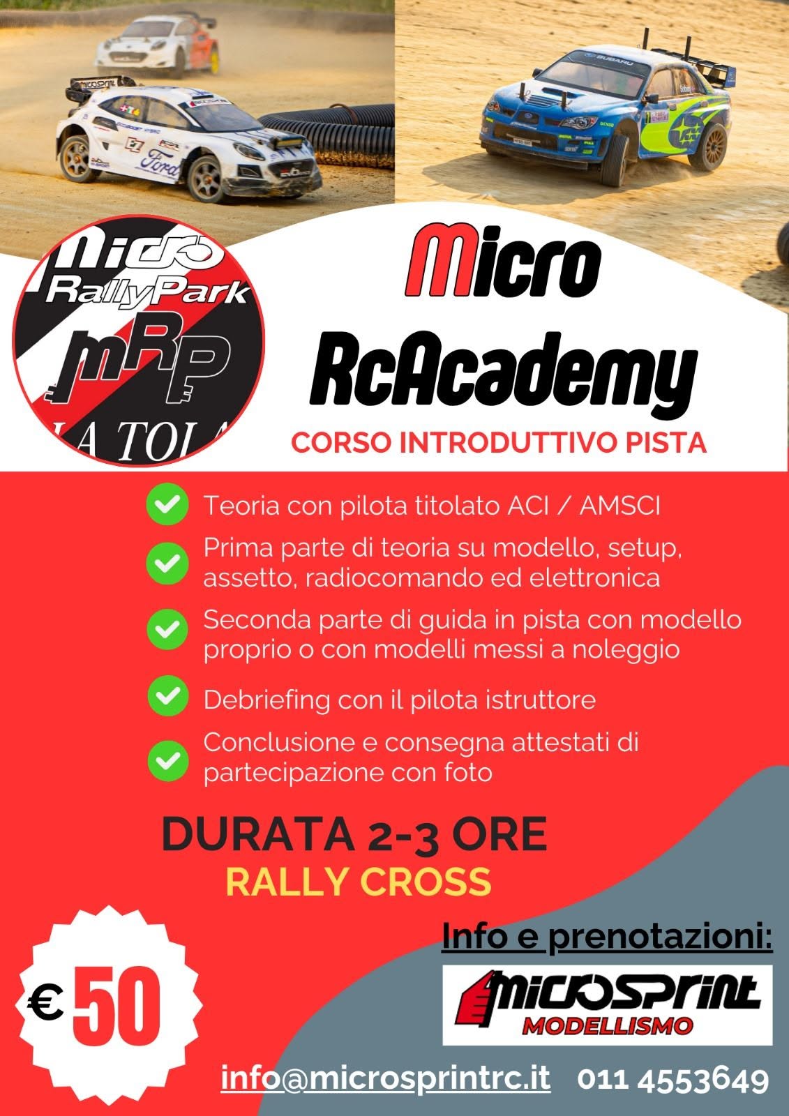 Scuola di pilotaggio auto radiocomandate Micro RC Academy